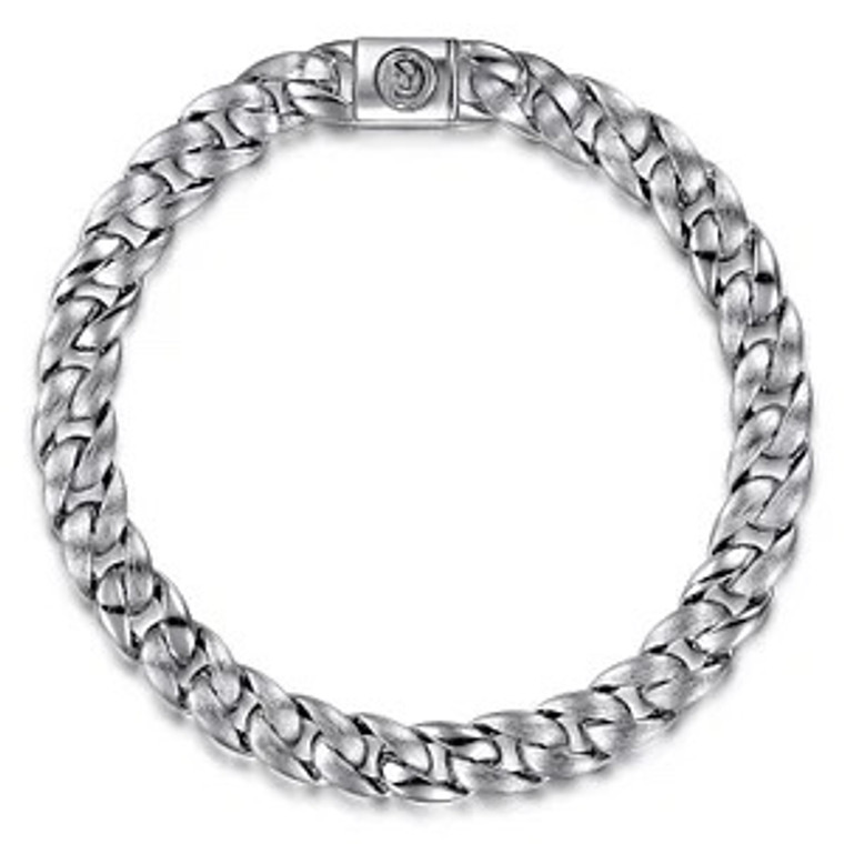 925 Sterling Silver Cuban Link Chain Bracelet Gabriel and co. TBM4518SVJJJ SKU:5042402 available at www.diamondbayjewelers.com