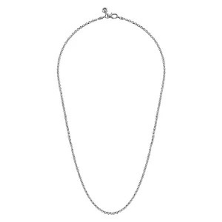 22 Inch 925 Sterling Silver Mens Link Chain Necklace NKM7009-22SVJJJ SKU:5042406 available at www.diamondbayjewelers.com