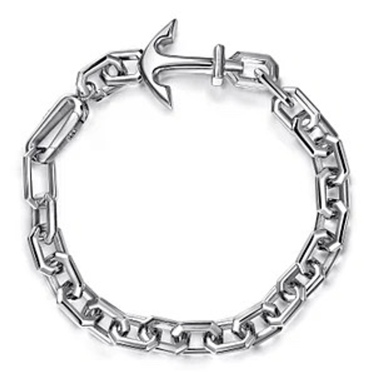 925 Sterling Silver Chain and Anchor Bracelet SKU:502404 available at www.diamondbayjewelers.com TBM2088SVJJJ