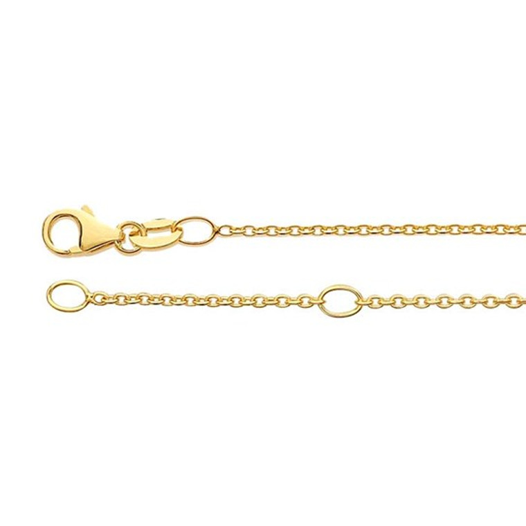 14K Yellow Gold Adjustable Chain.  SKU: 67970518.  Available at DiamondBayJewelers.com