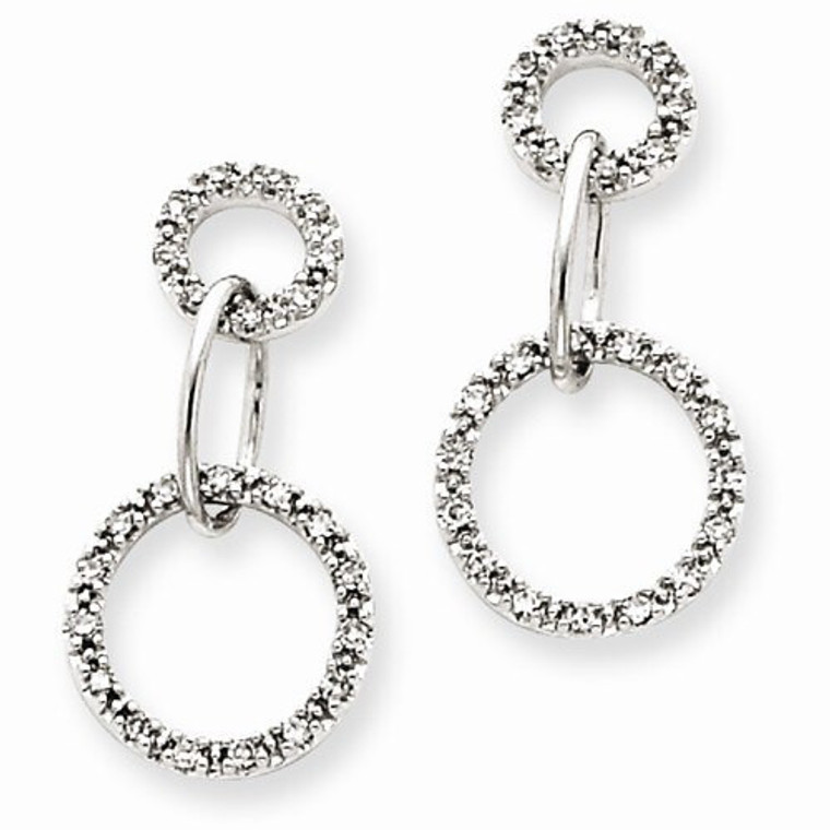 14KW Gold Diamond Dangle .34ctw Earrings.  SKU: 690690.  Available at DiamondBayJewelers.com