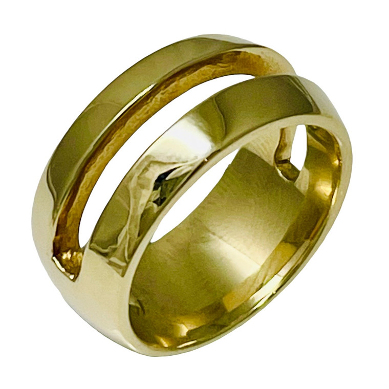 14K Yellow Gold Modern Ring Band.  SKU: 705691.  Available at DiamondBayJewelers.com