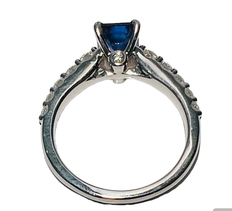 14KW Blue Sapphire and Diamonds Ring. SKU: 188188. Available at diamondbayjewelers.com