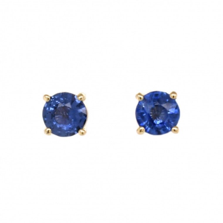 14KY Blue Sapphire Stud Earrings .26ctw.  SKU: 37712.  Available at DiamondBayJewelers.com