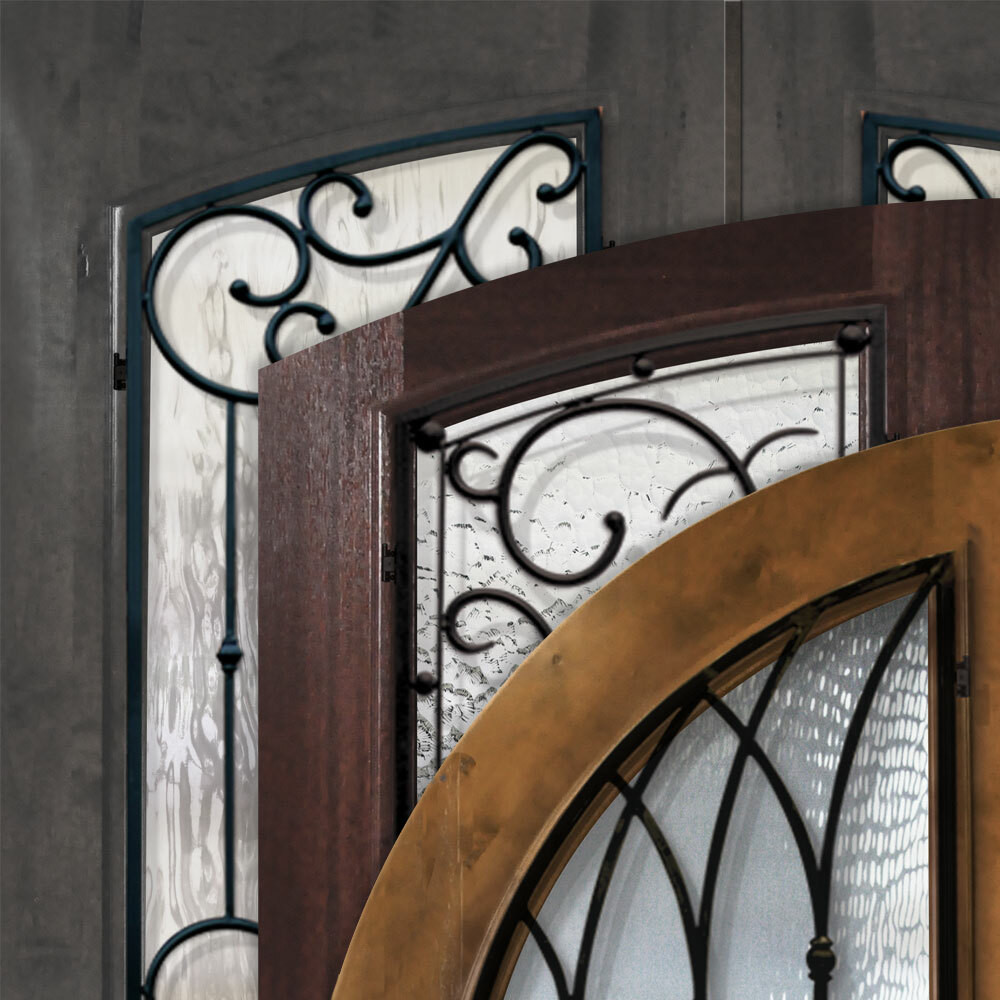 DoorCrafter WoodCraft Wrought Iron 8'0" Double Door