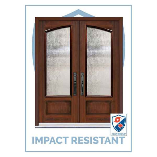 IMPACT RATED | Square Top Double Privacy Glass | 8' Tall - IMP-MCR93000