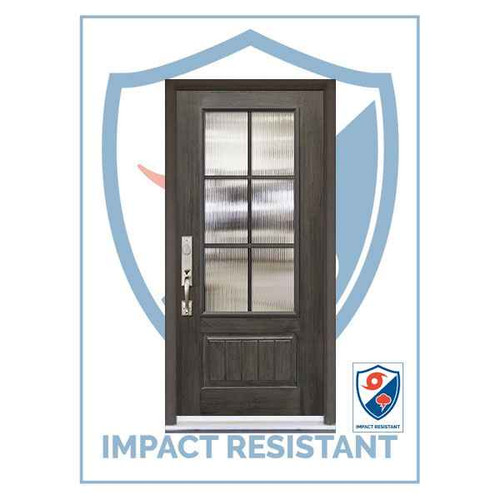 IMPACT RATED | 3/4 Lite 6 Lite SDL | 6'8 Tall - IMP-MCR08000-SDL6