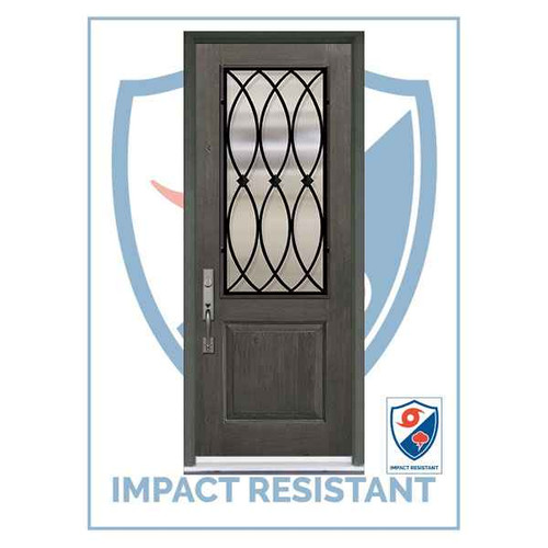 IMPACT RATED | 2/3 Lite La Salle WI Grille | 8' Tall - IMP-MKR17000WL