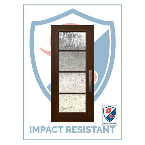 IMPACT RATED DR | Full Lite SDL 4 Lite Horizontal | 6'8 - MCT09000-SDL4H-IMPDR