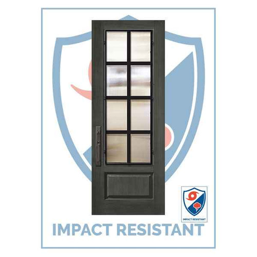 IMPACT RATED DR | 3/4 Lite Minimal WI Grille | 8'0 - MCR18000WMI-IMPDR