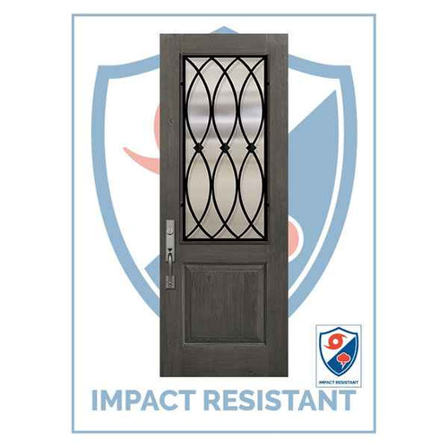 IMPACT RATED DR | 2/3 Lite La Salle WI Grille | 8'0 - MKR17000WL-IMPDR