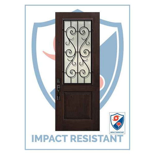 IMPACT RATED DR | 2/3 Lite St. Charles WI Grille | 8'0 - MKR17000WS-IMPDR