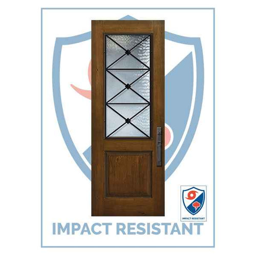 IMPACT RATED DR | 2/3 Lite Republic WI Grille | 8'0 - MKR17000WR-IMPDR