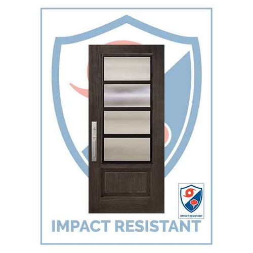 IMPACT RATED DR | 3/4 Lite Urban WI Grille | 6'8 - MCR08000MUR-IMPDR