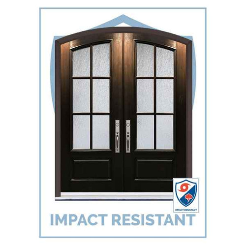 IMPACT RATED DR | Arch Top Double SDL 6 Lite | 8' Tall - MCR91000-SDL6-IMPDR