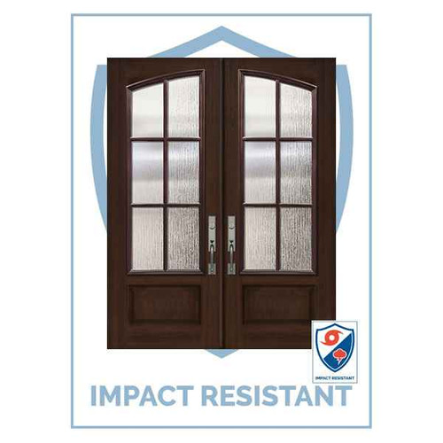 IMPACT RATED DR | Square Top Arch Lite Double SDL 6 Lite | 8' Tall - MCR93000-SDL6-IMPDR