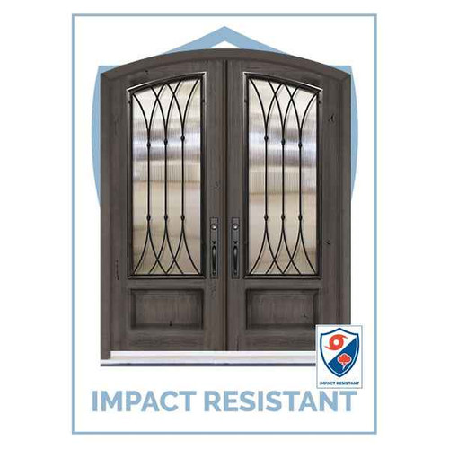 IMPACT RATED DR | Arch Top Double Warwick WI Grille | 8' Tall - MCR91000WW-IMPDR