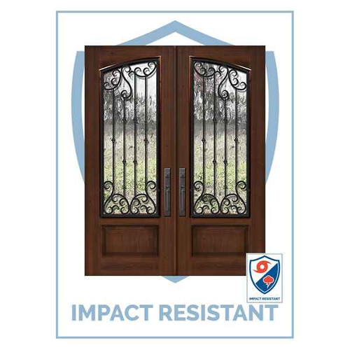 IMPACT RATED DR | Square Top Arch Lite Double Valencia WI Grille | 8' Tall - MCR93000WV-IMPDR