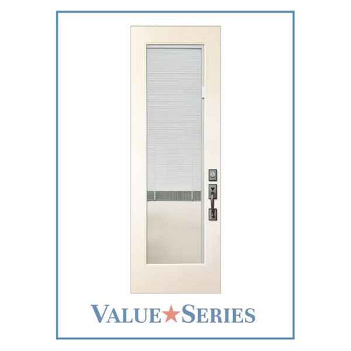 ValueSeries | Full Lite Smooth Flush Glazed w/ Blinds | 8'0 - SF308009-BL