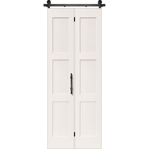BarnCraft | Shaker 3 Panel MDF Bifold Pair | - BDMDF2868SH-BF