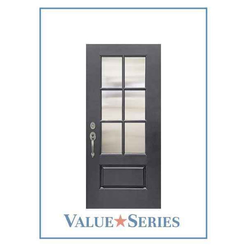 Henson | ValueSeries | 3/4 Lite 6-lite SDL Mahogany HEN RH | 6'8" Tall - DFV34D61CL-HEN-RH