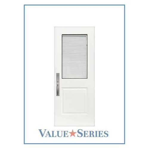 ValueSeries | 1/2 Lite Smooth with Blinds & Clear Glass 1-9 Pallets | 6'8 - SF306801-BL-19-PALLET