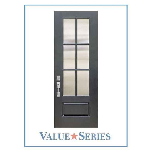 Henson | ValueSeries | 3/4 Lite 6 Lite SDL Flush Glazed LH OAK 6.5 | 8'0 Tall - DFV834D61CL-HEN-LH-OAK-65-83788474