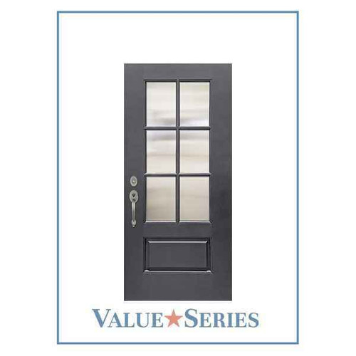 Henson | ValueSeries | Mahogany 3/4 Lite 6-lite SDL LHOS SMK 6.5 | 6'8" Tall - DFV34D61CL-HEN-LHOS-SMK-65-83397373