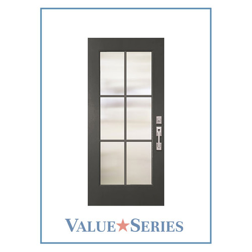 ValueSeries | Wide View Full Lite Smooth 6 Lite Flush Glazed | 6'8