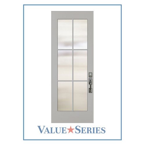 ValueSeries | Full Lite 6 Lite Smooth Flush Glazed Wide View | 8'0