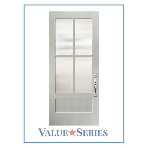 ValueSeries | 4 Lite 3/4 Lite Flush Glazed Wide View 42 in. Door | 8'0 Tall