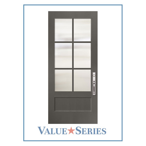 ValueSeries | 6 Lite 3/4 Lite Flush Glazed Wide View 42 in. Door | 8'0 Tall