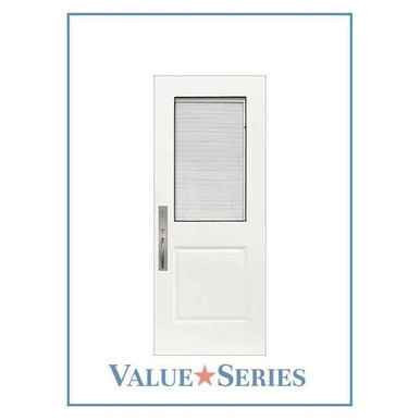 Henson | ValueSeries | 1/2 Lite with Blinds RH BLK 6.5 | 6'8" Tall - DFVH1-BL-HEN-RH-BLK-65-83610803