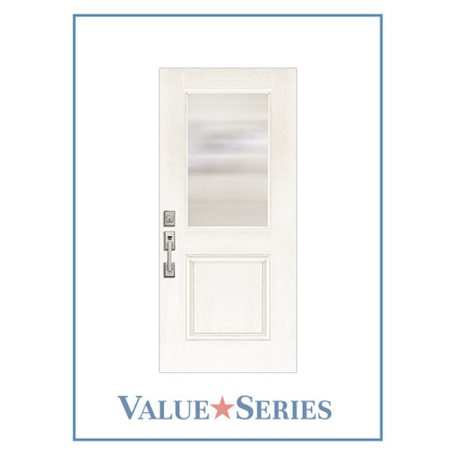 ValueSeries | 1/2 Lite Mahogany 1 Lite Flush Glazed Clear Glass | 6'8