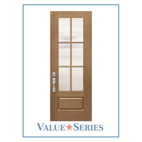 ValueSeries | 3/4 Lite 6 Lite SDL Mahogany Flush Glazed | 8'0 Tall
