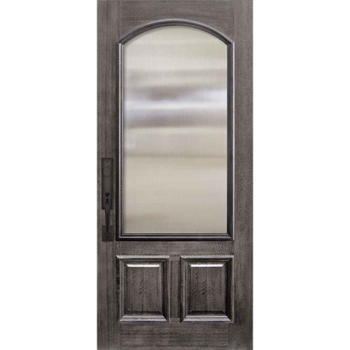 WoodCraft | Arch Lite Mahogany Privacy Glass | 6'8" Tall - D06000