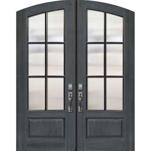 WoodCraft | Arch Top Double 6 Lite SDL | 8' Tall - D91000-SDL6