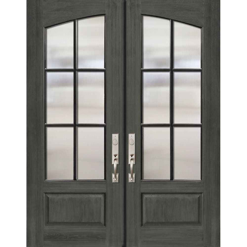 WoodCraft | Square Top Arch Double 6 Lite SDL | 8' Tall - D93000-SDL6