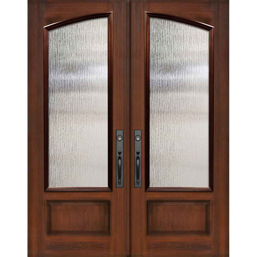 FiberCraft | Double Square Top Arch Lite Privacy Glass | 8' Tall - MCR932000