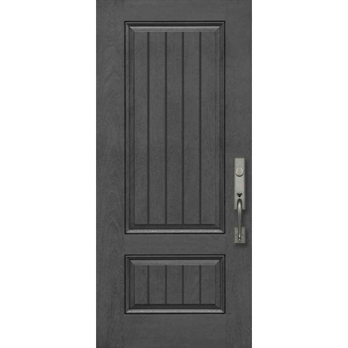 FiberCraft | 2 Panel Square V-Grooved Mahogany | 6'8" Tall - SBM30682PV