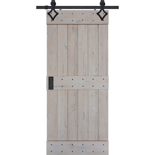 BarnCraft | Knotty Alder Mid Rail Plank Barn Door |