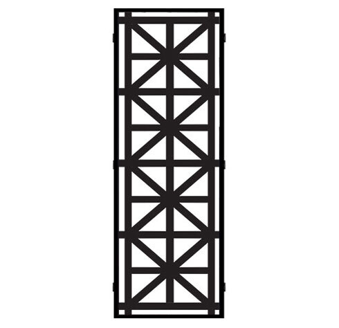 Contempo CNC-cut steel grille pattern.