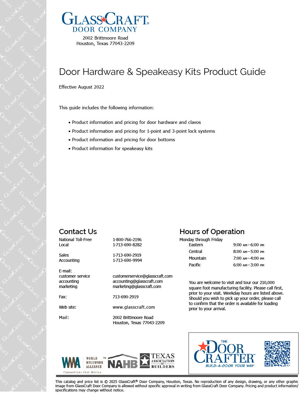 Door Hardware & Speakeasy Kits Product Guide