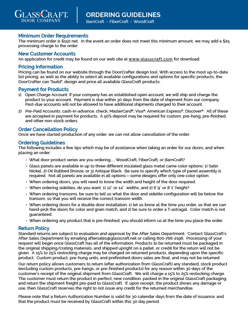 Ordering Guidelines cover