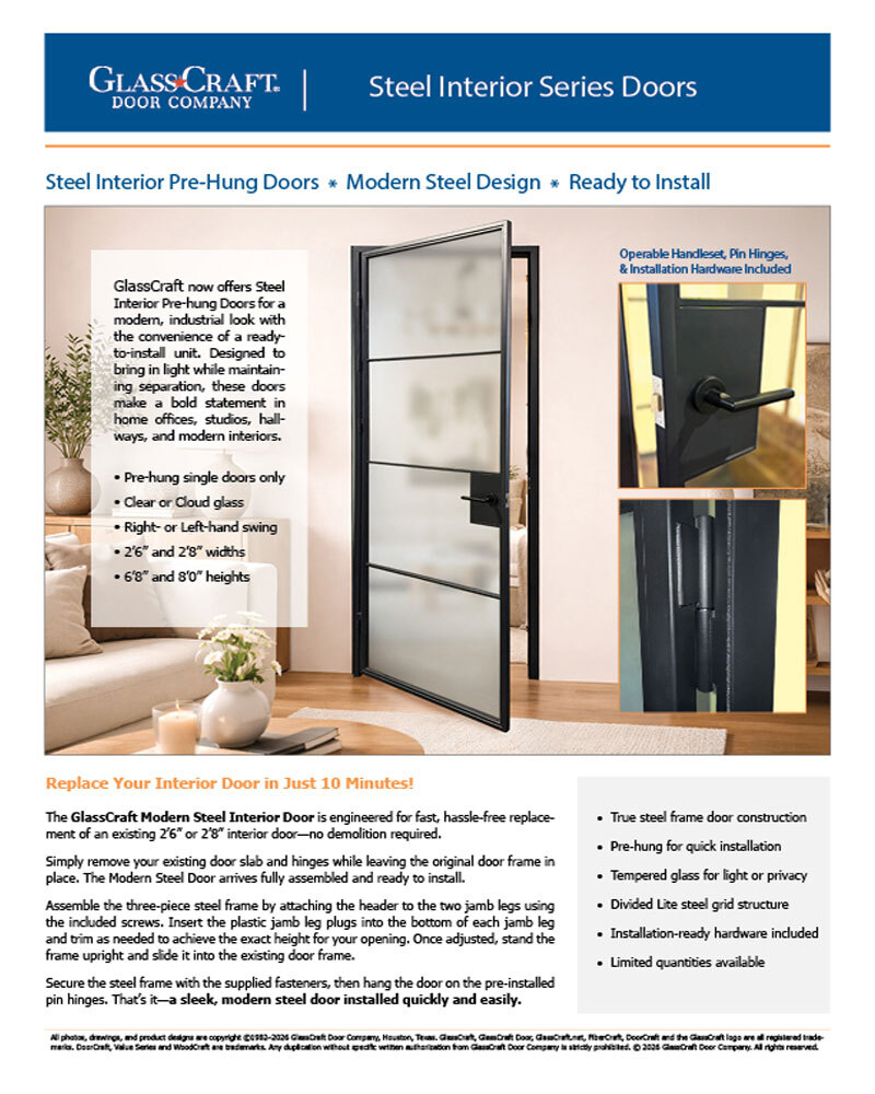 Steel Interior Pre-Hung Doors catalog cover
