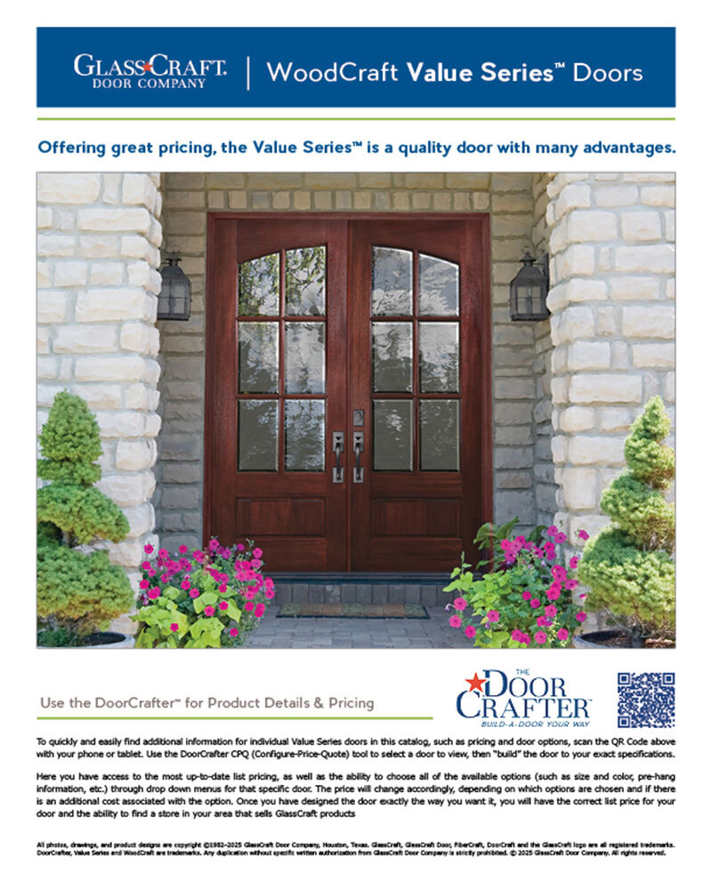 Value Series WoodCraft Doors catalog cover