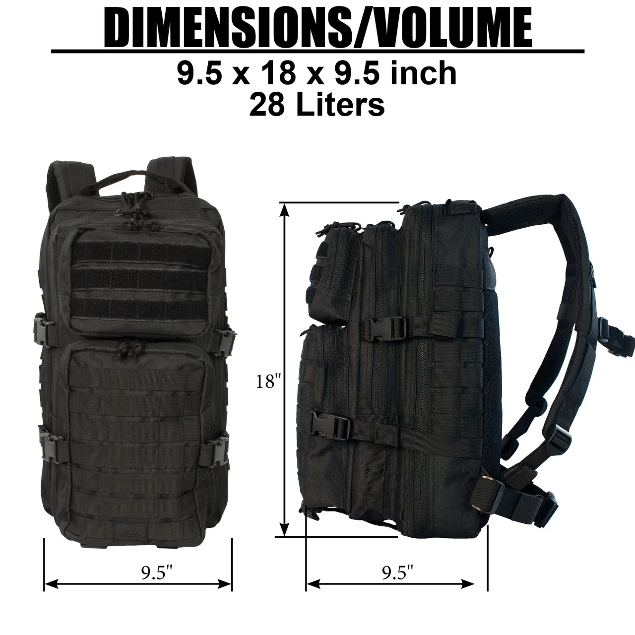 Assault Pack Dimensions