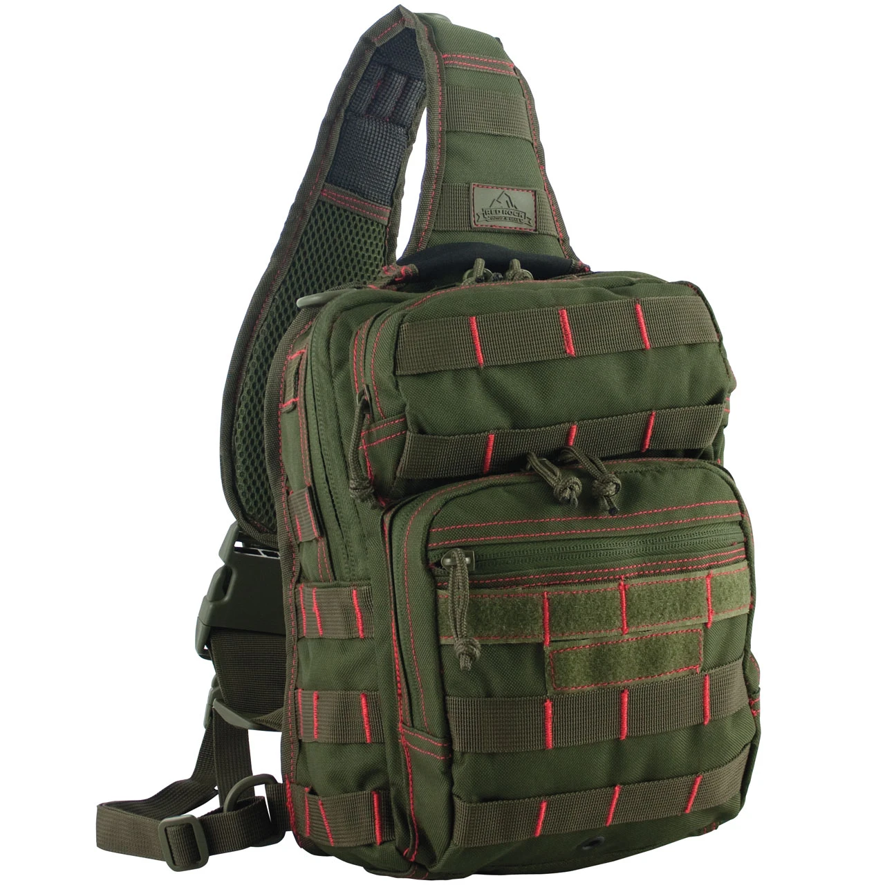 Rover Sling Pack - Olive Drab with Red Stitching