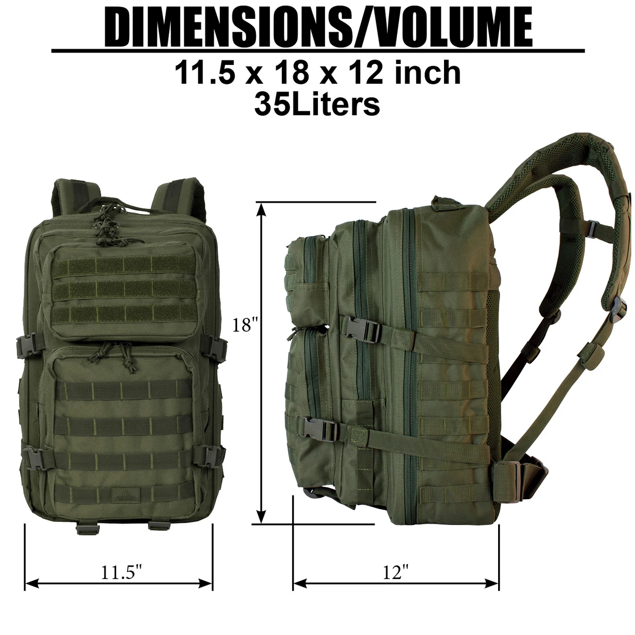 Large Assault Pack Dimensions