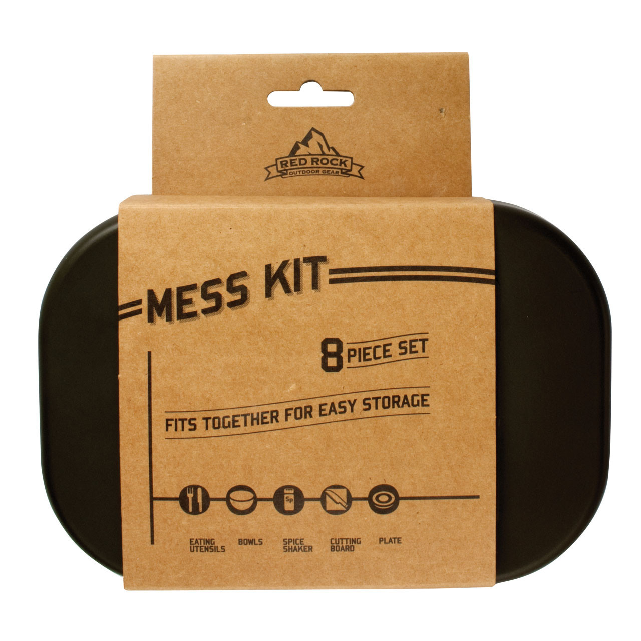 8 Piece Mess Kit - Plastic Camping Mess Kit - Red Rock Outdoor Gear